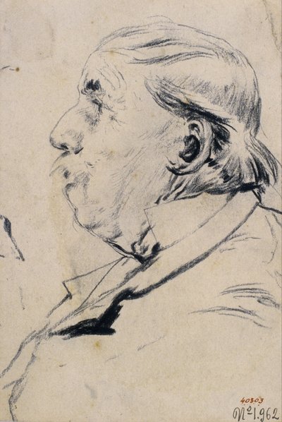 Head of an Old Man by Santiago Rusiñol